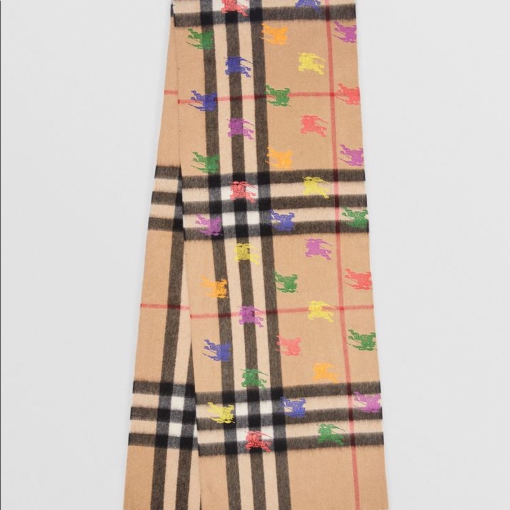 The Classic Check Cashmere Scarf in EKD Print